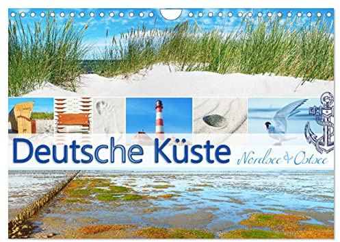 Deutsche Küste - Nordsee und Ostsee (Wandkalender 2026 DIN A4 quer), CALVENDO Monatskalender: Stimmungsvolle Aufnahmen der deutschen Küstenlandschaft. (CALVENDO Natur)