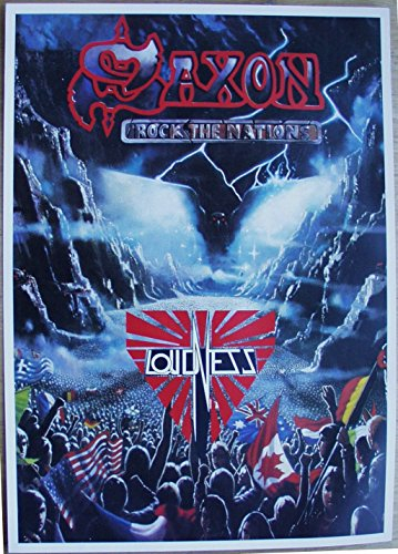Saxon Rock The Nation Poster Format 62 x 86 cm Original von 1986