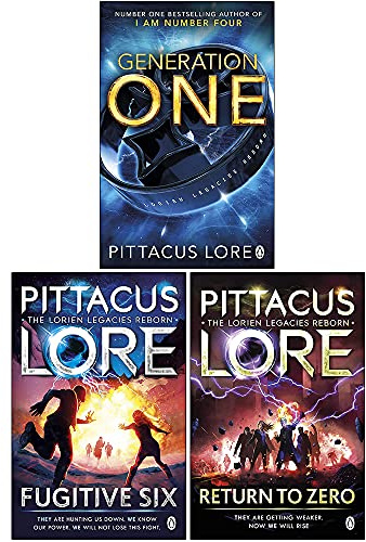 Lorien Legacies Reborn Series 3 Books Collection Set By Pittacus Lore (Fugitive Six, Return to Zero, Generation One)