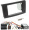 Einbauset : Autoradio Doppel-DIN 2-DIN Blende Einbaurahmen Radioblende schwarz + ISO Radio Adapter Kabel Adapterkabel + Antennenadapter für Mercedes M-Klasse (W164) 2005 - 06/2011