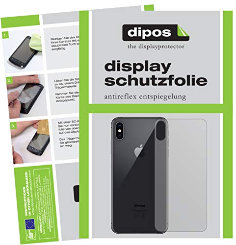 dipos I 6x Screen Protector matte compatible with Apple iPhone XS Max rear Protection Films