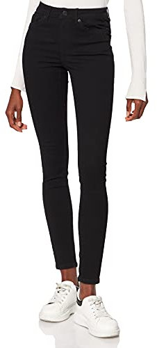 Vero Moda Femme Vmtanya Mr Piping Vi120 Noos Jean skinny, Noir (Black Black), 36W / 30L EU