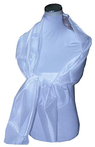 Russo Tessuti Stola in Organza Colore Bianco - Bellissima - 2 x 0.70 mt