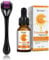 Derma Roller Microneedling Kit für Gesicht 1,0 mm und Vitamin C Serum mit Hyaluronsäure Gesichtsserum – AG540 Titanium Microneedle Bio-Vitamin C 20% Serum Micro Nadeln Akne Narben Anti-Aging Falten