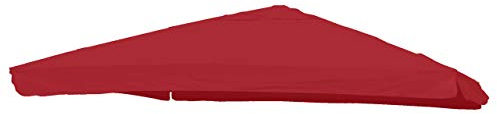 Ersatz-Bezug für Luxus-Ampelschirm HWC-A96 mit Flap, Sonnenschirmbezug, 3x4m (Ø5m) Polyester 4kg - Bordeaux
