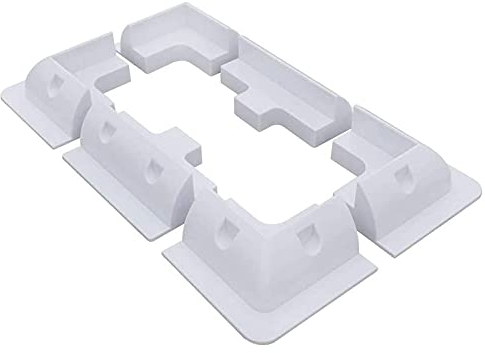 VIVLLEN Soportes de montaje de panel solar ABS Kit de 6 piezas, sin taladro, ampliamente utilizado en techos de RV, caravanas, vehículos, furgonetas, garajes, cobertizos, cubierta de barcos (blanco)