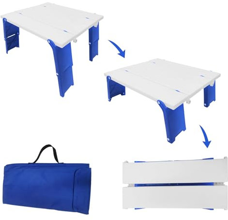 Tavolo da spiaggia per sabbia pieghevole portatile altezza regolabile pieghevole tavolo mare laterale scrivania per campeggio picnic barbecue con borsa per il trasporto