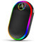 Handwärmer Wiederaufladbare mit Lichtern (7 Farben), Wiederverwendbar 10000mAh USB Taschenwärmer, Tragbare Elektrische Handwarmer, Wintergeschenk für Männer und Frauen (Schwarz)