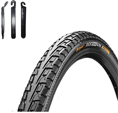 1 x Continental Ride Tour E-25 Fahrradreifen Fahrradmantel - 54-584 (27,5x2.10) inkl. 3 Reifenheber