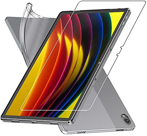 ebestStar - Coque pour Lenovo Tab P11, P11 Plus, Etui Protection Silicone Transparent Antichoc, Souple Slim, Transparent + Verre Trempé