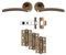 Carlisle Brass TAVIRA Latch Pack - Ultimate Door Pack with Matt Black & Antique Brass Finish, Metal, Brass, 100%, Size 12.4 cm x 6.9 cm