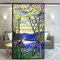 Fensterfolie, ohne Klebstoff, für Privatsphäre, Waldmalerei, dekorativ, Milchglas, Tür, Fenster, Aufkleber, 60 x 140 cm