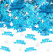 Happy BirthdayKonfetti 15g,Geburtstag Confetti Table Decoration,Babydusche,Junge Mädchen Geburtstagsparty,Tisch Deko Streudeko(blau Happy Birthday+silbernes Pentagramm)