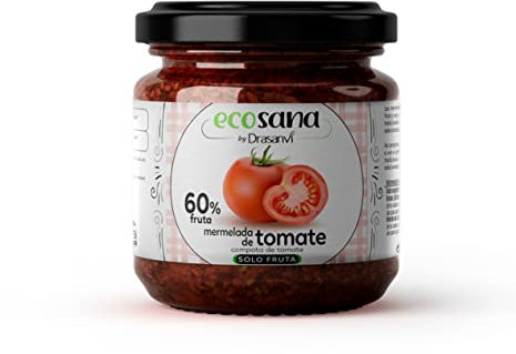 ECOSANA MERMELADA EXTRA TOMATE SIN AZÚCAR CERTIFICADO BIO by DRASANVI - VEGANO - SIN GLUTEN - 250g