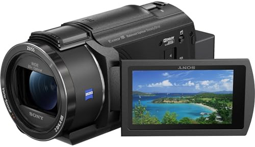 Sony FDR-AX43A compact 4K UHD Handycam® 1/2.5-inch Exmor R CMOS sensor, a 20x optical zoom ZEISS Vario-Sonnar T* lens (Renewed)