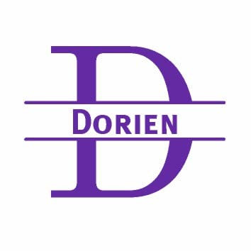 Türaufkleber mit Namen - Dorien - Lila