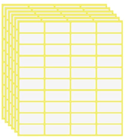 600 Stück 38x19mm Etiketten Selbstklebend zum Beschriften, Universal Aufkleber Etiketten Haushaltsetiketten Tiefkühletiketten Adressetiketten für Flaschen, Aktenordner, Glasboxen, Schule, Büro, Küche