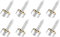 QUARKZMAN 10mm Miroir Vis Cache Vis x 8PCS Brossé Inoxydable Acier Décoratif Capuchons Couverture Attaches pour Décoratif Miroir et Signe Publicité Quincaillerie, [Argent]