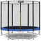 Baunsal® Trampolin Outdoor Ø 244 cm (EXD) blau als Komplettset mit Federabdeckung, Sprungmatte, Netz und Leiter - Gartentrampolin Spielzeug für Kinder