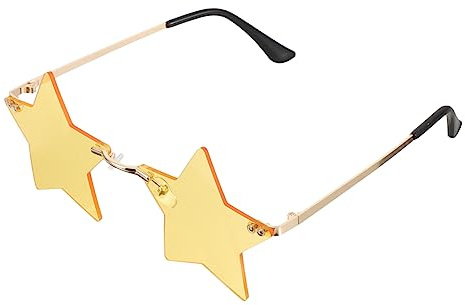 LIFKOME Sternbrille Für Erwachsene Lustige Randlose Stern- Party- Coole Brille Für Teenager Lustige Promi-Pc-Zubehör