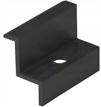 NAKA 50x Endklemme PV Solarpanelen Alu Schwarz Photovoltaik Randklemme Montageschiene-Zubehör Modulhöhe 30mm Solarmodul-Klemme zur Montage von Aluminiumprofilen 50mm