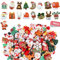 60 Stück Mini Weihnachtsdeko Figuren,Weihnachten Miniatur Ornament Kits Kunstharz Miniatur Klein Figur Kunstharz Mini Zubehör Weihnachten Deko Streudeko Tischdeko Für Weihnachten Party Dekorationen