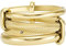 Fossil Prestack-Ring für Damen All Stacked Up Edelstahl goldfarben, JF045937106