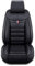 Autositzbezüge für Smart Fortwo Forfour 453 451 450 2000-2023, Custom 5 Sitze Leder Sitzbezüge Auto Seat Cover Sets Sitzbezug, Auto Innenraum Zubehör,Black