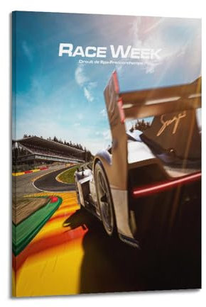 KYTIN Frankreich Rennwoche Circuit De Spa-Francorchamps Poster, dekorative Malerei, Leinwand, 60 x 90 cm
