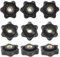 CEEYSEE 10PCS Through Hole Stars Knob M6 Female Thread Nut Clamping Knob Grip Plastic Knurled Knob Handle Internal Thread Clamping Screw Knob for Machinery and Industrial Equipment (MHLM/M6)