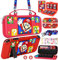 Koecya for Nintendo Switch 9 in 1 Storage Accessories Kit with Travel Carrying Case+Switch Protective Cover+Game Case Holder+Strap+Sticker+2 Joycon Shells+2 Thumb Caps Cute for Boys Kids Girls -Red