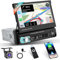 1-Din Autoradio mit ausfahrbarem Bildschirm und Wireless CarPlay und Android Auto, 7 Zoll Radio Radio Auto Bluetooth USB/Typ-C Mirror Link FM SWC Rückfahrkamera Lenkradsteuerung