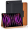 Vkooer Custodia per iPad Pro 11 pollici 2022/2021/2020/2018 Cover Protettiva Pelle PU con Auto Svegliati/Sonno e Supporto Funzione Apple iPad Air 6 Flip Tasca Case, Nero