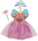 Heless 2440 - Puppenkleidung im Design Prinzessin Lillifee, Kleid inkl. Glitzerkrone und Augenmaske für Puppen und Kuscheltiere der Größe 35-45 cm