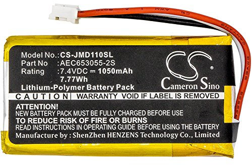 1050mAh 7.77Wh Battery Replacement for JBL Flip, Flip 1 Wireless Bluetooth Speaker fit Part No. AEC653055-2S