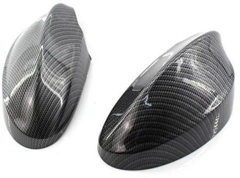VTAIEX Spiegelgehäuse Auto-Rückspiegel Für BMW Für 1er-Serie Für E87 2004 2005 2006 Abdeckkappe Rückspiegel-Alternativen(DEEP BLACK)