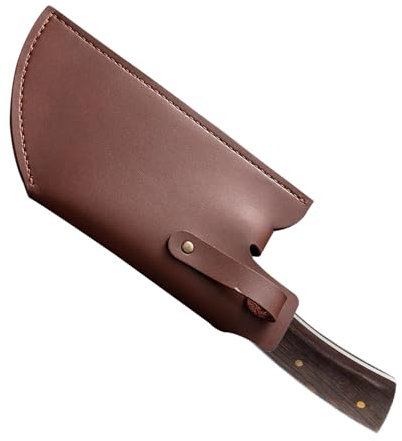Butcher Slip Case, Leather Chopper Sheath - Faux Leather Chopper Guard Cleaver Protector | Reusable Waterproof Protective Case for Cleaver Knives, Outdoor Camping Cleaver