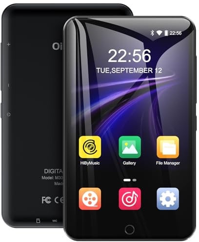 MP3 Player with Bluetooth and WiFi, M303 4.0 Full Touch Screen MP3 MP4 Player with Speaker, Portable HiFi Sound Digital Music Player Video Playback, FM Radio, Recorder, Ebook, Browser