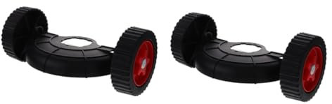 Yardwe 2 Sets Lawn Mower Accessories Lawn Mower Wheel Hand Truck Wheels Garden Cart Replacement Wheels Cart Casters Wheels for Mower Wheel Hoe Garden Machine Wheel for Cart Black Plastic