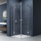 doporro Cabine de Douche Transparent en Angle 80x80 Paroi de Douche Montage Réversible Pare-Douche Portes Pivotantes Verre de Sécurité 6mm Ravenna1K