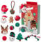 Weihnachtsspielzeug für Hunde, Weihnachtsspielzeug für kleine Hunde, Urlaubsspielzeug für Hunde, Adventskalender für Hunde, Countdown-Kalender für 12 Tage, Kalender