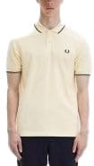 Fred Perry Herren Uomo Polo (Slim Fit) Piquet Stretch Unito M/C Collo E Polsi Rigati Spacchi A Fessura Polo Hemd