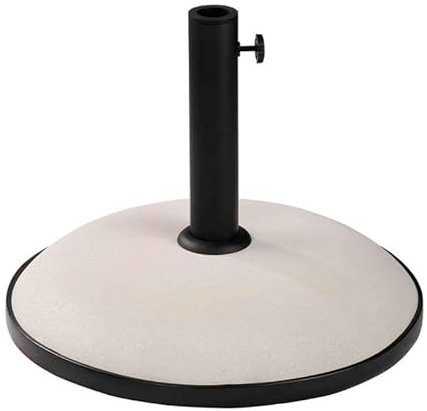 Marbueno Base Sombrilla Redonda Cemento 45x36 cm 20KG Blanco Jardin, Piscina y Terraza 10451
