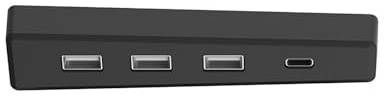 5V 3A USB Hub with 4 Ports External USB 2.0 High-Speed Expansion Hub Suitable for PS5 Slim Console