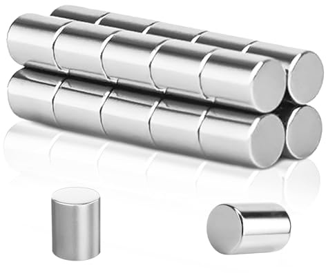 20 Stück Kleine Magnete, 8mm x 10mm Neodym Magnet Extra Stark Set, Kühlschrankmagnete, Whiteboard Magnete, Mini Magneten für Handwerk, Zuhause, Büro, Klassenzimmer, Eisenwerkzeuge(8 * 10mm 20)