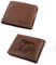 Portefeuille en Cuir Personnalisé Homme avec Initiales Photo Nom Cadeau de Fête des Pères pour Papa Grand-père Porte-Cartes RFID Cadeau Personnalisé pour Noël Anniversaire Saint-Valentin (C)