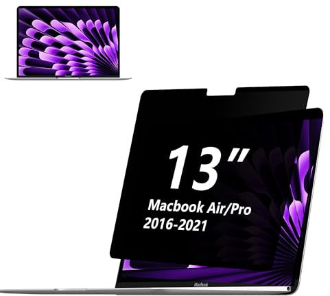 Adeway Protector de Privacidad para Macbook Pro 13 (2016-2022, M1, M2) / Macbook Air 13 (2018-2021, M1), Anti-espía, Reducción de Luz Azul y Anti-Reflejo, Ideal para Oficina y Viajes