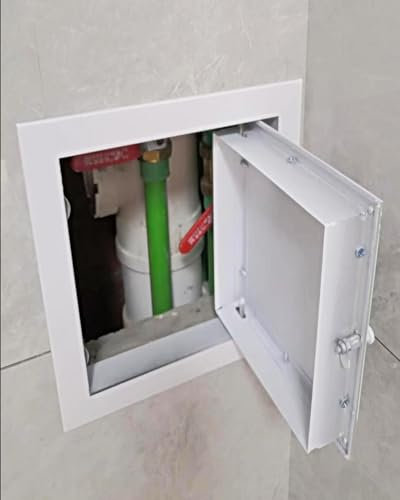 Trampilla Pladur Puerta con Panel de Acceso para Paredes y Techos, Puerta Metálica para Hueco de Servicio Interior/ Exterior, Placa de Cubierta con Solapa de Apertura, Trampilla de Inspección de Baños
