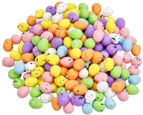 SOFPLATE 200 Stück Bunte Schaumstoff Ostereier Mini Ostereier Pastellfarbene Gesprenkelte Schaumstoffkugeln Saisonale Festdekoration Für Frühlingsfeste Geschenkkörbe Tischdekorationen Bastelprojekte