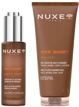 Nuxe Men Boost Cofanetto Regalo Uomo Siero Viso Multi-azione + Gel Doccia Multiuso